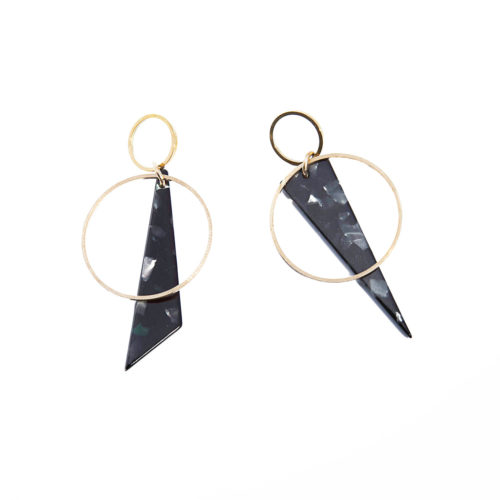 Upside Down Hoop With Bar Jacket Earrings – Rebekah Vinyard Jewelry